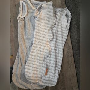 Gray and White Baby Sleep Sacks